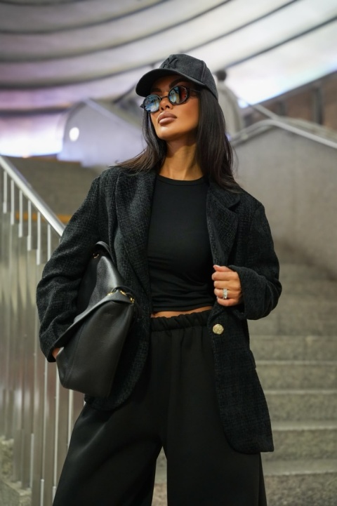 Marynarka TWEED SLAY | brąz, czarny